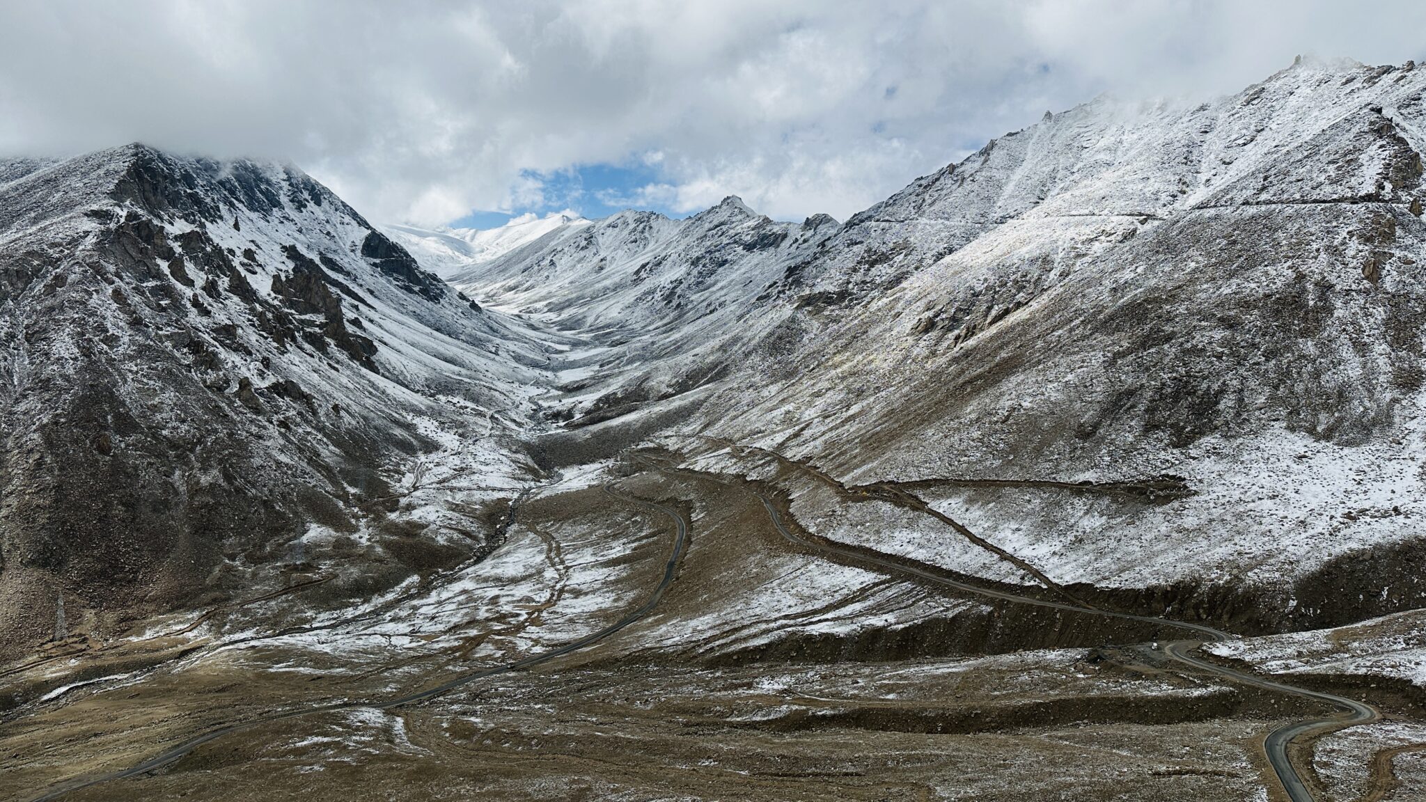 Fresh Snow On Mountains