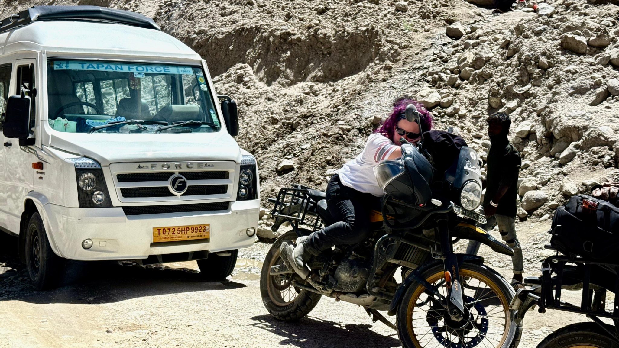 Sleeping On Bike